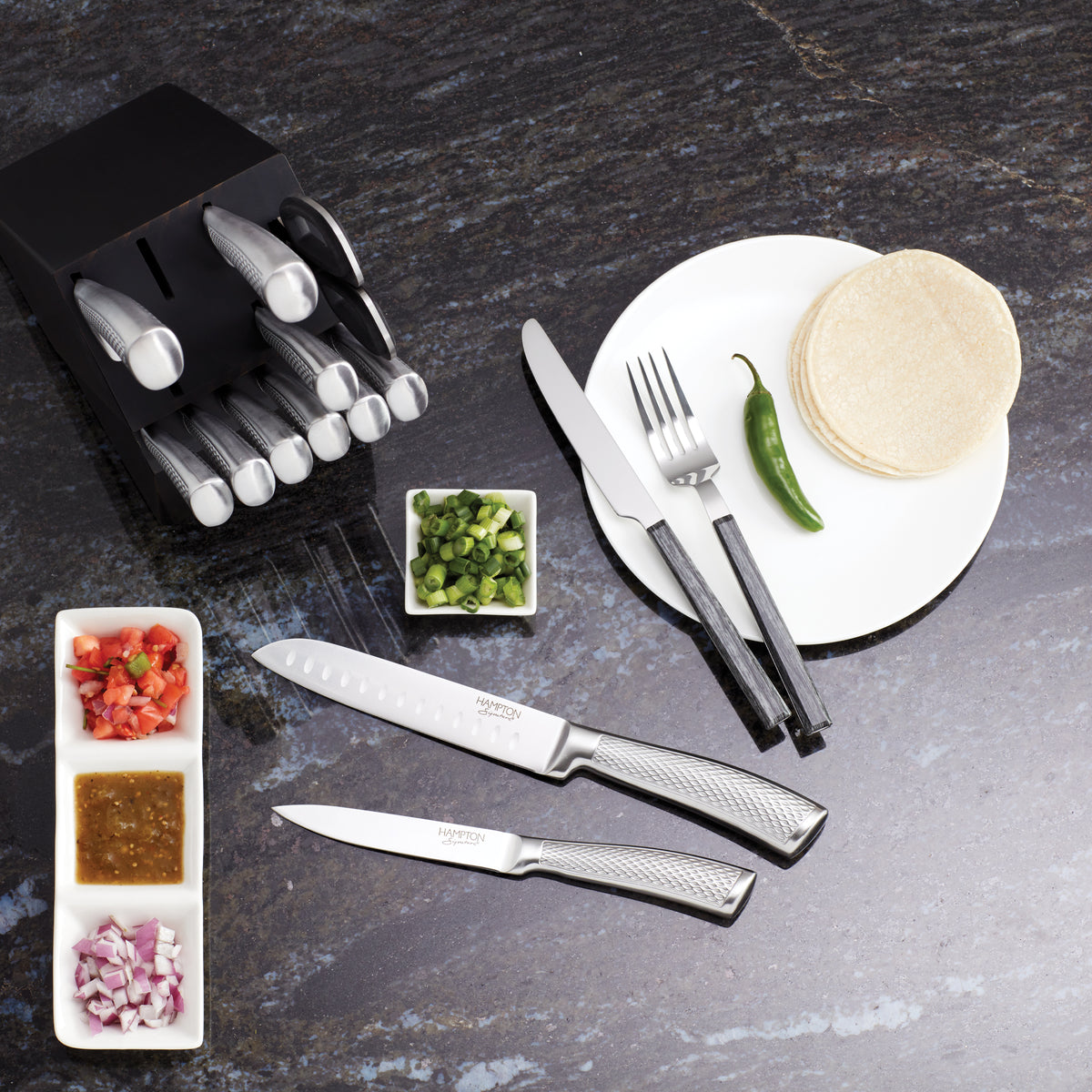 Color Block Knife Set – Premadonna Cookware