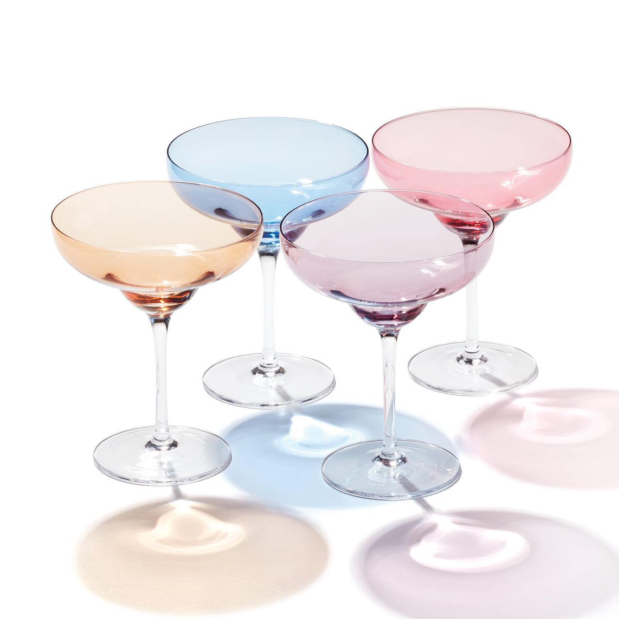 True Manhattan Martini Glass, Set of 4 Crystal Cocktail Coupes