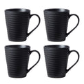 Ridge Black Mugs, Set Of 4