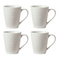 Ridge White Mugs, Set Of 4