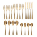 Kenbrook Champagne Tumbled 20 Piece Everyday Flatware Set, Service for 4