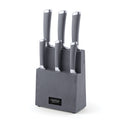 Beton 7 Piece Textured Block With Soft Touch Handle Knives