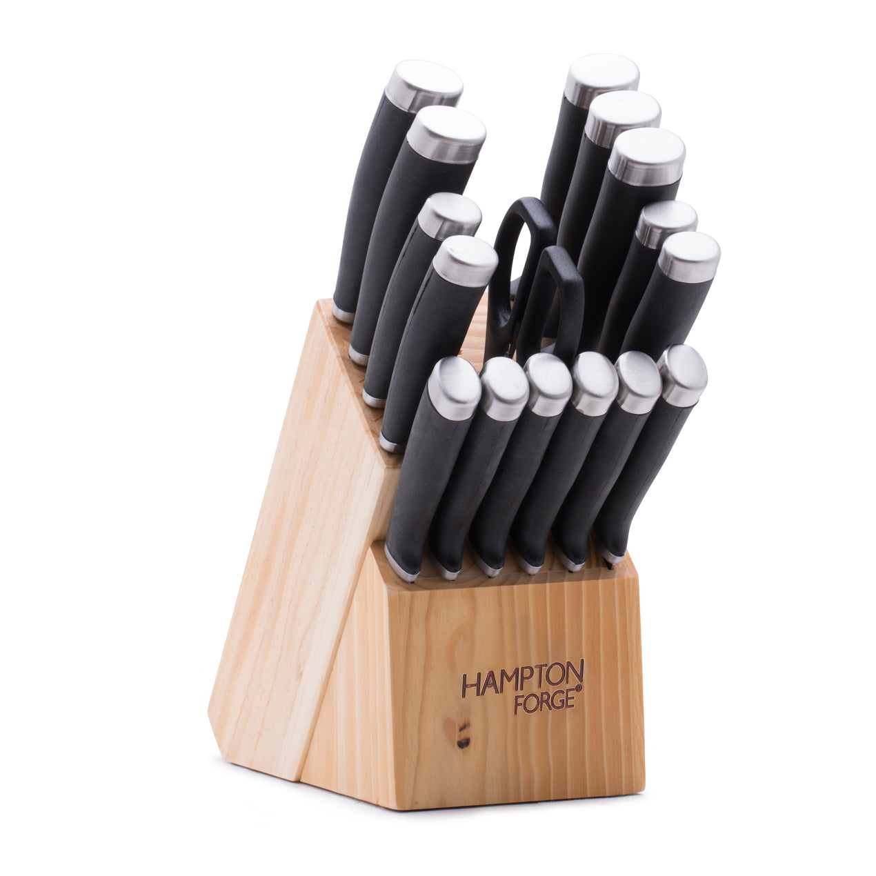 Hampton Forge Epicure Black 17 Piece Cutlery Block Set