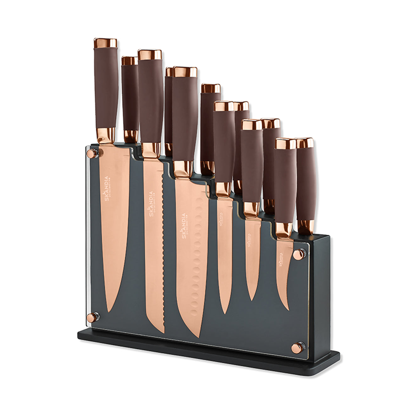 14 Pc Forged Contemporary Knife Set Counter Block – Zafill