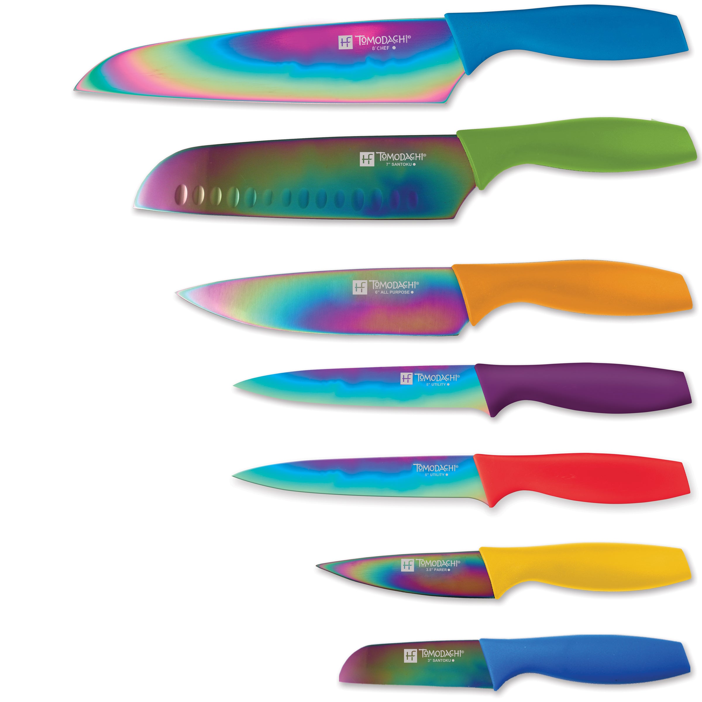 Set of 8, 5 and 3.5 Steel Blade Knives with Sheathes - Vision Forward