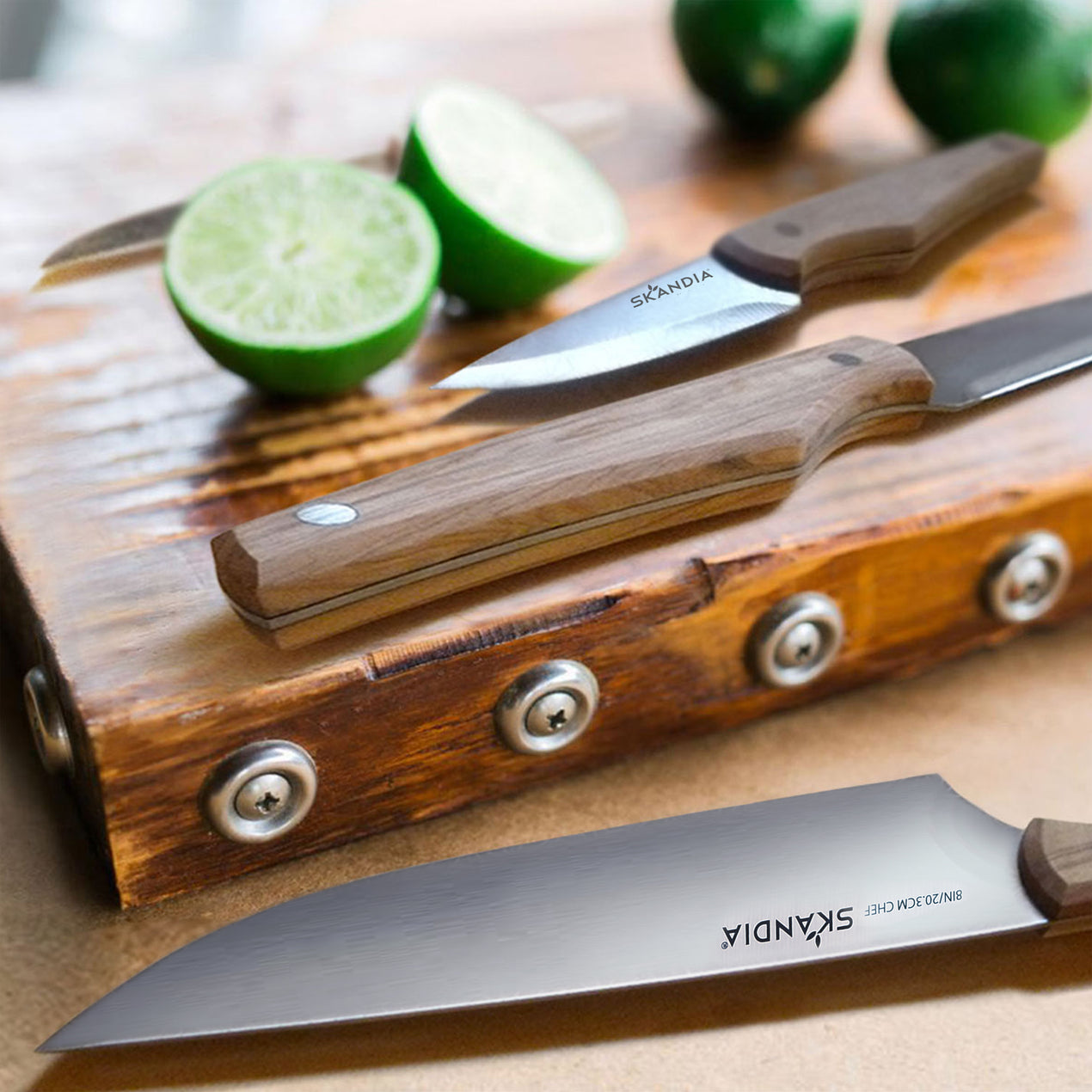  hecef Kitchen Knife Block Set, 14 Pieces Knife Set