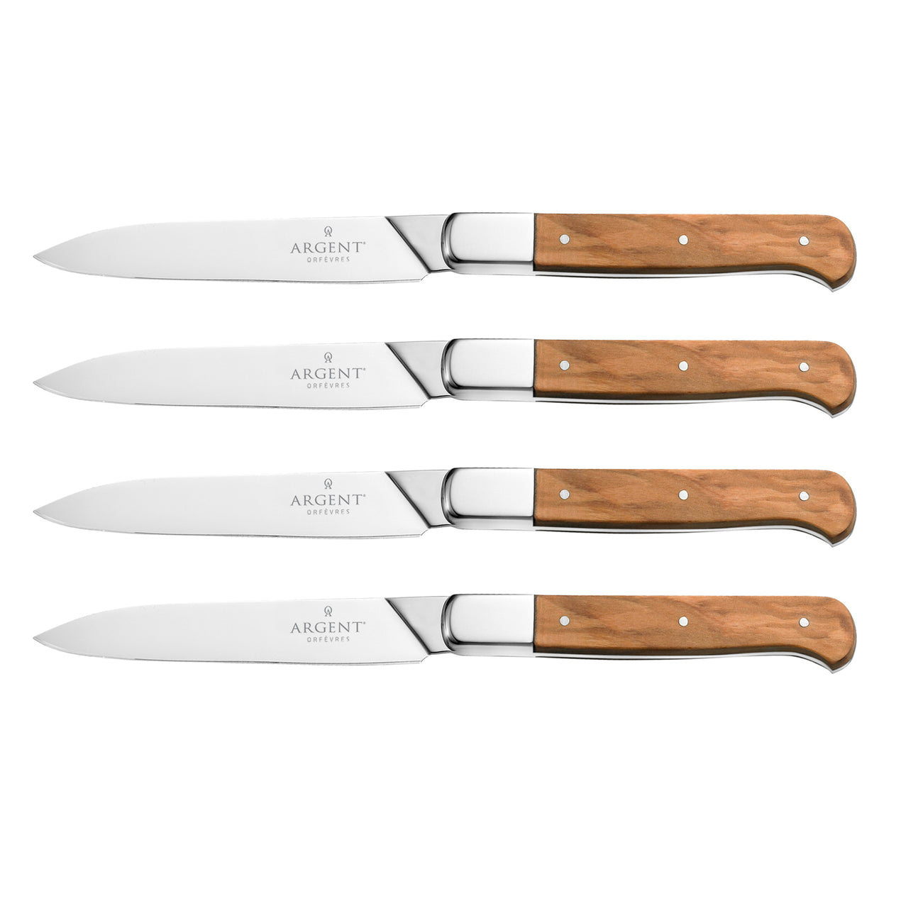 Oneida Stainless, Wood Handle Steak Knife - Set of 6 Knives