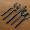 Chef's Table Black 20 Piece Everyday Flatware Set, Service For 4